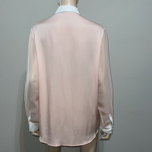 3.1 Phillip Lim Two-Tone Chiffon Shirt 10 - Picture 5 of 11